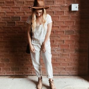 Amuse Society Striped Overalls